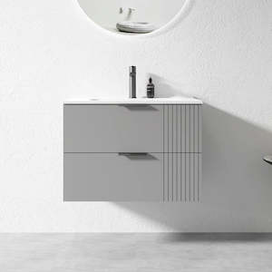 AURA GREY 750MM WALL HUNG VANITY| PLYWOOD
