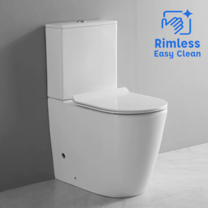 EVEREST OVERHEIGHT RIMLESS BTW TOILET SUITE - COMPACT DESIGN