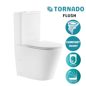 OCEANO OVERHEIGHT ZERO RIM TORNADO TOILET SUITE 660x370x850MM