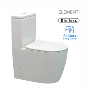 Toilet Suites: ELEMENTI UNO CC RIMLESS BACK TO WALL TOILET SUITE