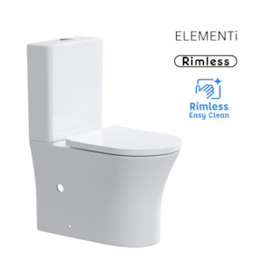 Toilet Suites: ELEMENTI CURA CC BACK TO WALL TOILET SUITE GLOSS WHITE