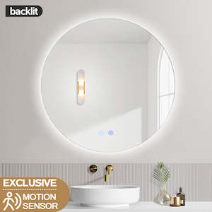 Mirrors And Mirror Cabinets: 700MM ROUND BACKLIT LED MIRROR WITH MOTION SENSOR DEFOGGER | 3 COLOUR LIGHTS