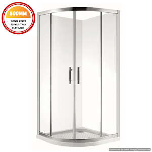 800X800MM ROUND SHOWER ENCLOSURE KIT - CHROME