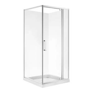 Shower Enclosure Kit: 1000X1000MM SQUARE CHROME SHOWER ENCLOSURE KIT
