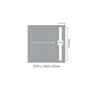 MARMOX 1200X1200MM READY TO TILE-OVER SHOWER BASE | TROUGH DRAIN TRAVERSE
