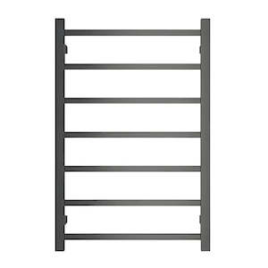 7 BAR SQUARE HEATED TOWEL RAIL DN 750H*500W*120D- BRUSHED GUNMETAL