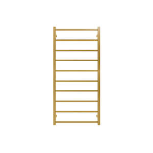 TRANQUILLITY JERSEY 10 BAR SQUARE HEATED TOWEL WARMER 1340H*620W*120D - BRUSHED BRASS