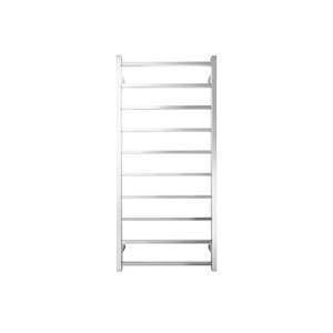 TRANQUILLITY JERSEY 10 BAR SQUARE HEATED TOWEL WARMER 1340H*620W*120D - BRUSHED STAINLESS