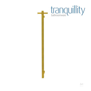 TRANQUILLITY SQUARE VERTICAL HEATED TOWEL BAR 1000MM | BRUSHED BRASS