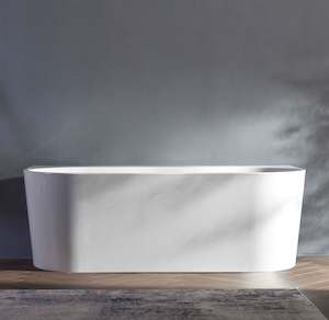 Baths: 1500MM ZEPHYR OVAL BACK TO WALL BATH DN (ONLINE ONLY)