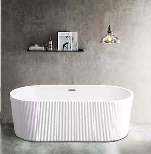1700MM ROSE FLUTED V-GROOVE FREESTANDING BATH (ONLINE ONLY)