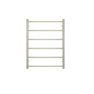 Products: TRANQUILLITY JERSEY 6 BAR ROUND HEATED TOWEL WARMER 780H*600W*120D- WHITE GOLD