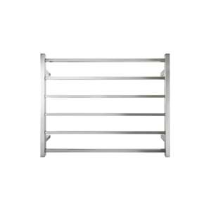 Heated Towel Rails: 6 BAR 800MM WIDE SQUARE HEATED TOWEL RAIL 600H*800W*120D BC- CHROME