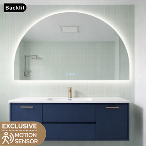 1200x850MM ARCHED BACKLIT LED MIRROR WITH MOTION SENSOR | DEFOGGER | 3 COLOURS LIGHTS