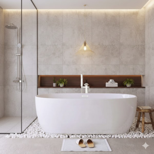 Baths: 1370MM OVAL FREESTANDING BATH - WHITE (ONLINE ONLY)