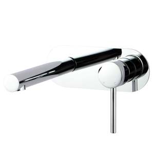 Bath Spouts And Mixers: ROUND WALL MOUNTED MIXER & SPOUT SET - 2 COLOURS