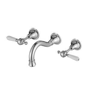 BORDEAUX TRADITIONAL WALL MOUNTED BASIN / BATH SET | CERAMIC LEVER - 4 FINISHES