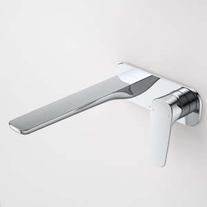 Bath Spouts And Mixers: Caroma Contura® II Wall Basin/Bath Mixer 220mm Range - 5 Finishes | Lead Free
