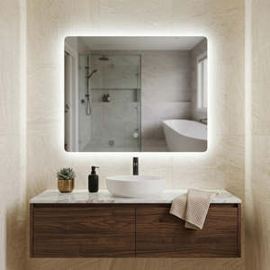 Products: 750X700MM RECTANGULAR BACKLIT LED MIRROR WITH DEMISTER DN | TOUCH CONTROL | 3 COLOUR TEMPERATURES