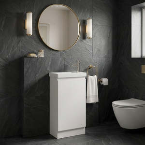 Vanities: RS40 400MM FLOORSTANDING VANITY |WHITE WITH TOP