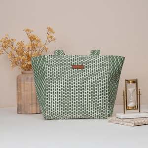 Hand Bags: Olive Maze Utility Bag