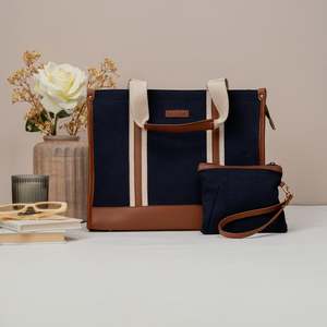 Hand Bags: Ink Canvas Office Tote Bag