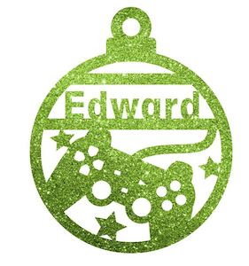 Christmas decoration: Gamer Christmas Decoration - Personalised in any name