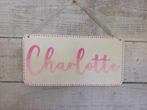 Name Plaque in Pinks - Made to order