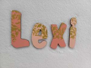 Door name: Lexi - small letters suitable for a door.