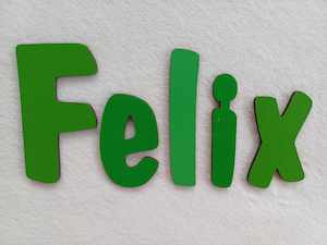 Door name: Felix - small letters suitable for a door.