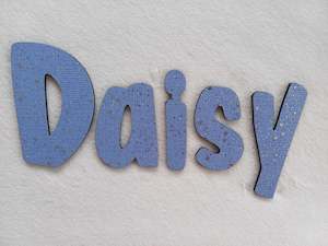 Door name: Daisy - small letters suitable for a door.