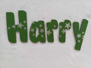 Door name: Harry - small letters suitable for a door.