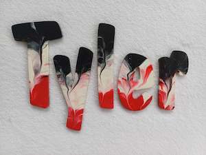 Door name: Tyler - small letters suitable for a door.