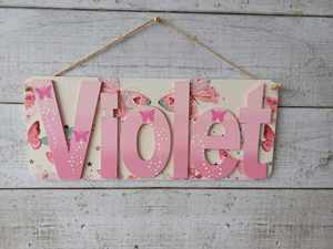 Violet Name Plaque