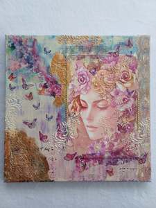 Miscellanous In Stock Items: Mixed media canvas.
