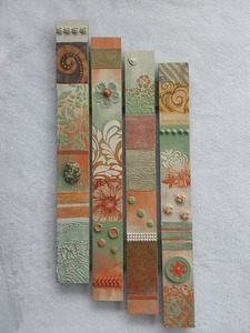 Miscellanous In Stock Items: Mixed media shabby chic artwork