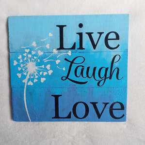 Miscellanous In Stock Items: Live Laugh Love - Rustic wall art