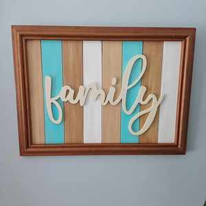 Miscellanous In Stock Items: Family - Framed wall art.
