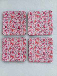 Butterfly Rubber Coasters