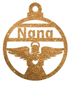Christmas Decorations: Angel Christmas Decoration - Personalised in any name