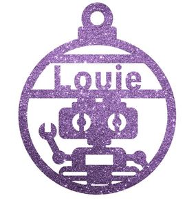 Christmas Decorations: Robot Christmas Decoration - Personalised in any name