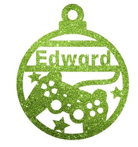 Christmas Decorations: Gamer Christmas Decoration - Personalised in any name