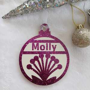 Christmas Decorations: Pohutukawa Christmas Decoration - Personalised in any name