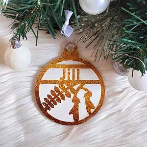 Christmas Decorations: Kowhai Christmas Decoration - Personalised in any name