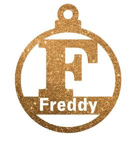 Christmas Monogram Decorations Made To Order: Letter F Christmas Decoration - Personalised in any name