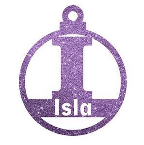 Letter I Christmas Decoration - Personalised in any name
