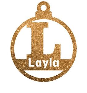 Letter L Christmas Decoration - Personalised in any name