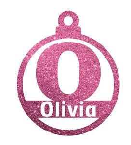 Christmas Monogram Decorations Made To Order: Letter O Christmas Decoration - Personalised in any name