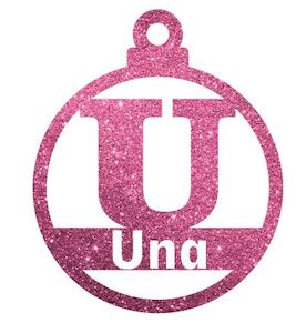 Christmas Monogram Decorations Made To Order: Letter U Christmas Decoration - Personalised in any name
