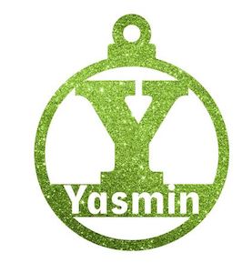 Christmas Monogram Decorations Made To Order: Letter Y Christmas Decoration - Personalised in any name